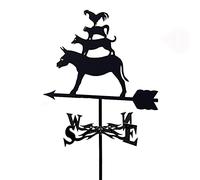 EICOFF Decoración Veleta, Veleta Meteorológica Veleta Indicador de dirección del Viento, Burro Retro Perro Gato Gallo Diseño Hueco Tallado, Herramienta de medición de la dirección del Viento de Ace