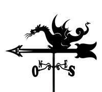 EICOFF Estilo Europeo Veleta de Hierro Forjado Kit de indicador de dirección del Viento Impermeable a Prueba de Herrumbre Metal Patio Arte Indicador de dirección del Viento Jardín al Aire Libre Cés