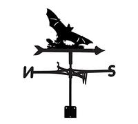 EICOFF Exquisita Veleta de Metal con Adornos creativos en Forma de murciélago Veleta de Viento al Aire Libre Indicador de dirección del Viento Veleta de jardín Herramienta de medición para techos G