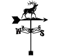 EICOFF Exquisito Adorno de Veleta de Metal Veleta Animal Ciervo Veleta de Acero Inoxidable Indicador de dirección del Viento Herramientas de medición Profesionales Escena de Granja Retro Duradera E