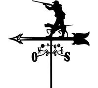 EICOFF Veleta de Hierro, Veleta de Hierro Forjado para jardín, Silueta de Cazador de jardín, estaca de jardín de Acero Inoxidable, Veleta de Hierro Forjado para jardín, para medir el jardín