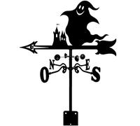 EICOFF Veleta de Metal Retro Veleta en Forma de Fantasma Veleta de Viento Retro clásica Aplicar al Techo del Garaje Granero Jardín Decorar Indicador de dirección del Viento de Uso fácil