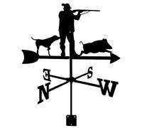 EICOFF Veleta de Viento Decorativa, Veleta de Caza Duradera Retro, Acero Inoxidable, Forma de Animal, Veleta, indicador de dirección del Viento para decoración de Patio de Montaje en jardín