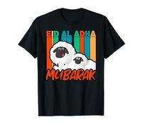 Eid al adha Mubarak ovejas Divertidas para Musulmanes Feliz Eid Camiseta