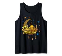 Eid Mubarak Feliz Ramadán Fiesta Islámica Islam Musulmán Camiseta sin Mangas