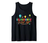 Eid Mubarak Kareem Feliz Ramadán Ayuno Islámico Musulmán Camiseta sin Mangas