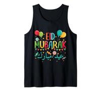 Eid Mubarak Kareem Feliz Ramadán Fiesta Islámica Musulmán Camiseta sin Mangas