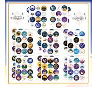 Eid Mubarak Pegatinas, 192Pcs Ramadan Kareem y Eid Pegatinas Eid Party Supplies Ramadan Party Decorations, Tag Mubarak Sticker