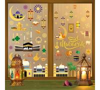Eid Mubarak Ramadan Decoracion Pegatinas Ventana Eid Mubarak Ramadán Pegatinas de Ventana de Ramadán de Eid Mubarak Calcomanías de Ventana Estáticas de Kareem Ramadán Decoraciones