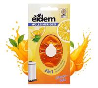 eidem Cubo de basura desodorante 2 en 1, aroma cítrico, neutraliza los olores y proporciona una frescura duradera hasta 5 semanas, fácil de instalar