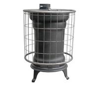 EIDER BIOMASA - Estufa de Leña RÚSTICA para Exteriores - 13,05 kW - Compacta 68x52x41 cm - Calienta hasta 190 m³ - Fabricación 100% en Fundición - Diseño Robusto - Clase Energética B