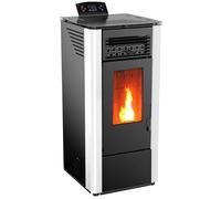 EIDER BIOMASA Estufa de Pellets KING 10 - 10,6 kW - Tolva 15 kg - Hasta 180 m³ - Rendimiento 87% - Consumo 0,56-2,02 kg/h - Encendido Rápido - Programable - Clase Energética