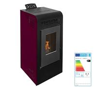 EIDER BIOMASA Estufa de Pellets POWER 9 PLUS - 8,99 kW - Rendimiento 94% - Compacta 91 × 44 × 43 cm - Tolva 15 kg - Hasta 180 m³ - Consumo 1,09-1,66 kg/h - Clase