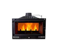 EIDER BIOMASA Hogar de Leña HOGAR 90 2 Caras - Chimenea de Leña de Doble Cara - 16,28 kW - Hierro Fundido - Rendimiento 78% - hasta 315 m³ - Doble Combustión