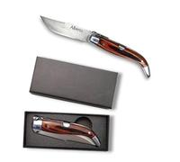 EIDER Navaja Clasica de Albacete Personalizada Con Nombre, Regalo Elegante (MIKARTA-ROJA)