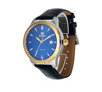 EIDIKA Reloj mecánico automático clásico para hombre, serie Masterpiece, calendario de fecha, manecillas luminosas, fondo de caja de exposición, resistente al agua, cuerda automática, esfera azul, 43