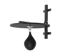 Eieblek Speed Bag Plataforma Kit, equipo de entrenamiento de boxeo, plataforma profesional de altura ajustable, juego con bomba y aguja de inflado, para gimnasios en casa, 60 x 60 cm (negro)