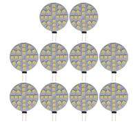Eieenotee 10PCS 4.8W G4 Socket 5050 SMD Mini Bombilla LED en DC 12V Reemplace la Lámpara Halógena Bi-Pin Bombilla LED Luces Blancas Frías