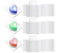 Eieenotee 150 Paquetes de Recipientes para Derretir, Molde de Concha Cuadrado Único para Derretir, Cuadrado Único Transparente, Molde para Derretir de Plástico Vacío