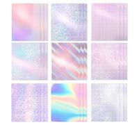 Eieenotee 27 Hojas de Cartulina Holográfica, Papel de Espejo Brillante con Purpurina Metálica de 8 X 12 Pulgadas, 250 G/M²/92 LB para Artes y Manualidades