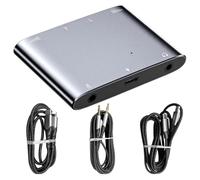 Eieenotee Adaptador de Interfaz de Audio para Transmisión en Tarjeta de Sonido Estéreo Dual de Alta Resolución para Cantar y Grabar en