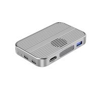 Eieenotee Carcasa Magnética para SSD M.2 NVMe, Estación de Acoplamiento USB-C de 10 Gbps con Ventilador, Compatible con, 4K60 Hz, SD/TF, PD de 100 W