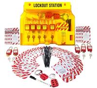 Eieenotee Estación de Etiquetado y Bloqueo para Bloqueos Eléctricos, 2 Cerrojos, 25 Etiquetas, Tablero del Kit de Etiquetado y Bloqueo, Suministro de Seguridad para Bloqueo