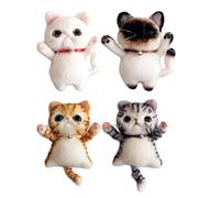 Eieenotee Kit de Fieltro con Aguja: Kits de Fieltro para Adultos Principiantes, Kit de Fieltro de Lana con Broche de DIY de 4 Piezas con Instrucciones, para Adultos