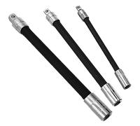 Eieenotee Llave EléCtrica de 3 Piezas Varilla de ConexióN EláStica Eje Flexible Universal Llave de Carraca RáPida Varilla de ExtensióN de Resorte