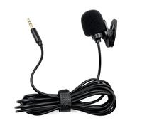 Eieenotee Micrófono de Solapa, Micrófono Estéreo, Mini Micrófono con Cable, Conector de 3,5 mm para Tarjeta de Sonido, Cámara, PC, Computadora de Escritorio, 2 Metros