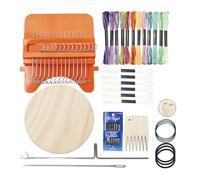 Eieenotee Mini Kit de Telar para Zurcir, MáQuina con Hilos, Kit Completo de Zurcir para Principiantes, ReparacióN RáPida de y Patrones de Jeans