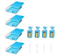 Eieenotee Paquete de 12 Bandejas Apilables para Arte con Diamantes Trabricks con Tapas, Kits de Arte para Pintar con Diamantes para Adultos para Manualidades de Bricolaje D