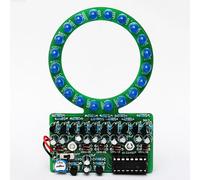 Eiele Juego de soldadura con anillo degradado de color con luz LED para ejercicios de soldadura prácticos, adecuado para clases escolares y entusiastas de la soldadura (requiere soldadura)