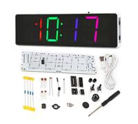 EIELE - Kit de práctica de soldadura de reloj de color multifuncional, pantalla de temperatura, reloj despertador, reloj despertador en todo momento, colores ajustables, delicado reloj despertador