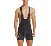 EIENQBVL Mono deportivo de lucha libre for hombre, mono deportivo de una pieza sin mangas for seguidores atléticos, leotardo activo(Black,3XL)