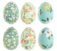 Eier Blumendesign, 6 Stück, 7cm