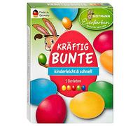 Eierfarben HEITMANN Colores para huevos de colores vivos - 5 colores fríos líquidos - Pascua - Pintura de huevos de Pascua - Verde, azul, amarillo, naranja, rojo, 4062196077958_SML
