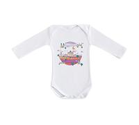 Eiffel Baby Alemania - Body manga larga, 12 meses, color malva/naranja