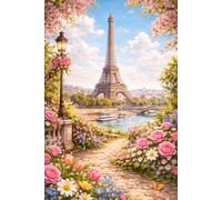 Eiffel Tower amidst Spring Blooms: Beautiful Gift Notebook Journal for Friends and Family, Teens and Adults, School Booklet