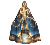 Eiffel-Tower-At-Night - Capa con capucha de bruja para adulto, disfraz de Halloween