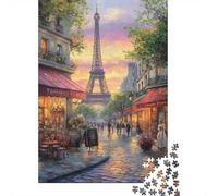 Eiffel Tower Jigsaw Puzzles Puzzle for Adults Kids. 1000 Pieces Impossible Challenge Toy Educational Game Home Decoration for Adults& Kids Age 14 Years Up 1000pcs (75x50cm)