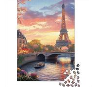 Eiffel Tower Jigsaw Puzzles Puzzle for Adults Kids. 1000 Pieces Whimsical Challenge Toy Educational Games Home Decoration for Adults& Kids Age 14 Years Up 1000pcs (75x50cm)