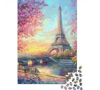 Eiffel Tower Jigsaw Puzzles Puzzles for Adults Kids. 1000 Piece Impossible Challenge Toy Educational Games Home Decoration for Adults& Kids Age 14 Years Up 1000pcs (75x50cm)