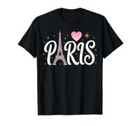 Eiffel Tower Paris Girls Guys Travel Holiday France Souvenir Camiseta gráfica económica, Hombre, Negro, M