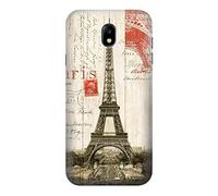 Eiffel Tower Paris Postcard Funda Carcasa Case para Samsung Galaxy J7 (2017) EU Version