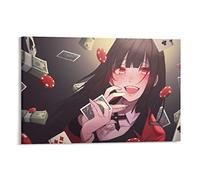 Eiga Kakegurui Super Popular Manga Anime Art Jabami Yumeko 3 lienzos de pared de arte de impresión de póster de fotos de carteles decoración de la habitación 60 x 90 cm (60 x 90 cm)