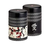 Eigenart Casa Kyoto TKY75110 - Juego de 2 latas de metal redondas con cierre de rosca y capacidad de 125 g