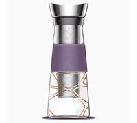 Eigenart Eve Copper 31004 - Jarra de cristal con tapa, colador y funda de piel sintética vegana y posavasos, sin BPA, 1,25 L