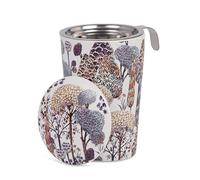 Eigenart Teaeve Patagonia - Taza de porcelana de doble pared con tapa y filtro de acero inoxidable, sin BPA, 350 ml