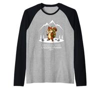 Eigentlich Will ich Nur Kaiserschmarrn Essen Hiking Squirrel Camiseta Manga Raglan